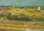 Πίνακας σε καμβά VAN GOGH - HARVEST AT LA CRAU, WITH MONTMAJOUR IN THE BACKGROUND