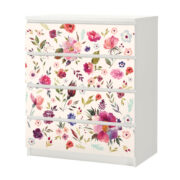Αυτοκόλλητο Συρταριέρας WATERCOLOR FLORAL - Αυτοκολλητα επιπλων Sticky 3