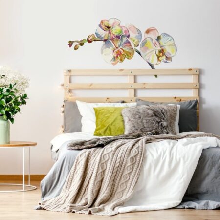 Aυτοκόλλητο τοίχου WATERCOLOR ORCHID FLOWER - Floral - Λουλουδια