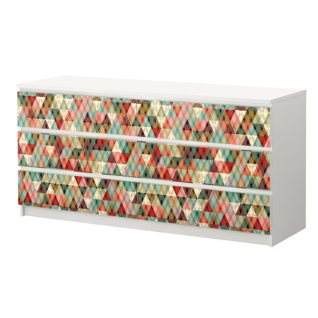 Αυτοκόλλητο Συρταριέρας ΧΡΩΜΑΤΙΣΤΑ ΤΡΙΓΩΝΑ - Αυτοκολλητα επιπλων Sticky 5