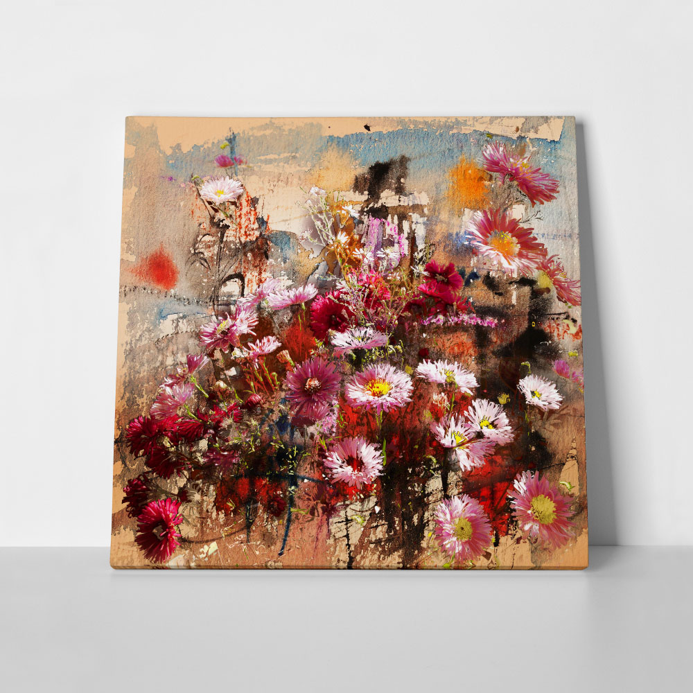 Πίνακας Τετράγωνος AUTUMN FLOWERS