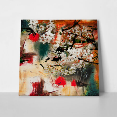 Πίνακας Τετράγωνος SPRING MOTIF - Ανθη Δεντρων