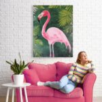 Πινακας σε καμβά WATERCOLOR FLAMINGO