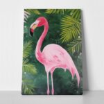 Πινακας σε καμβά WATERCOLOR FLAMINGO