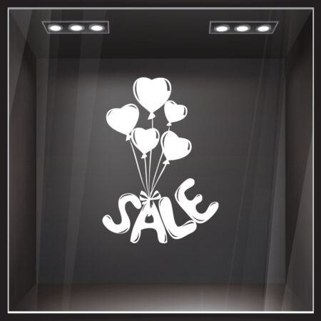 Αυτοκολλητο Εκπτωσεων BALLOON SALES - Αγίου Βαλεντίνου Sticky 1