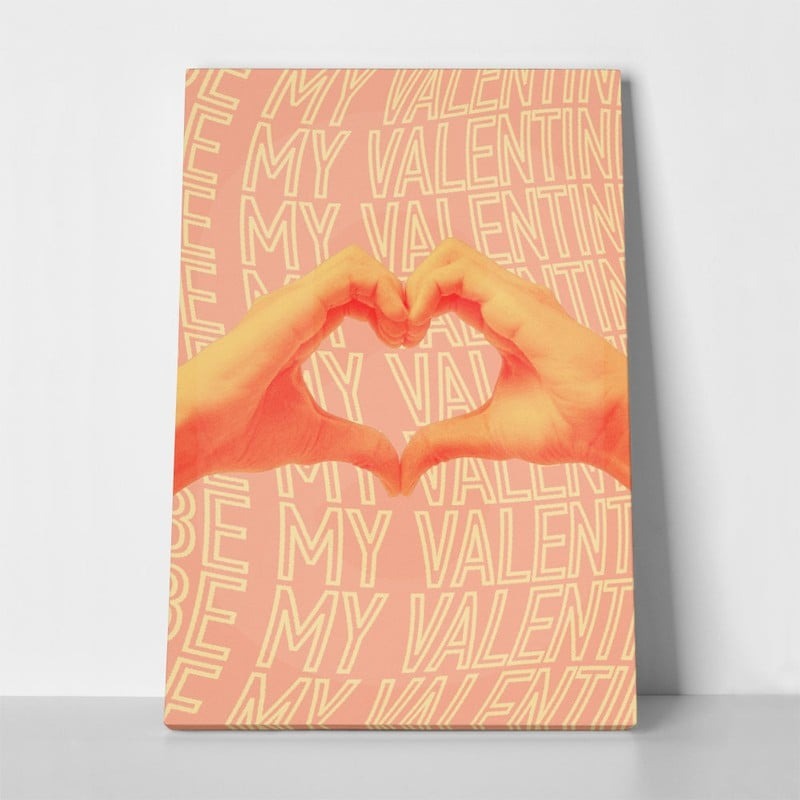 Πινακας σε καμβά BE MY VALENTINE
