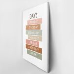 Πινακας σε καμβά DAYS OF THE WEEK