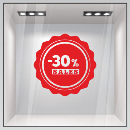 Αυτοκολλητο Εκπτωσεων SALES 51 - Αυτοκόλλητα εκπτώσεων