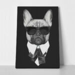 Πινακας σε καμβά FRENCH BULLDOG DOG IN BLACK