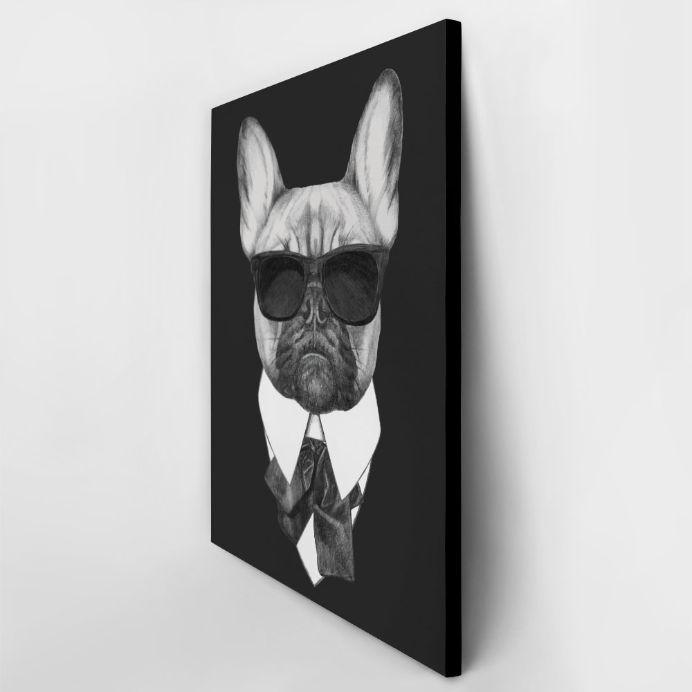 Πινακας σε καμβά FRENCH BULLDOG DOG IN BLACK