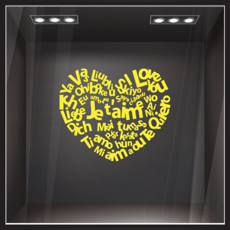 Αυτοκόλλητο βιτρίνας I LOVE YOU - Αγίου Βαλεντίνου Sticky 5