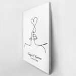 Πινακας σε καμβά LINE FACES VALENTINE