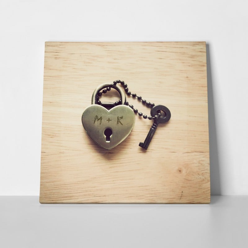 Τετράγωνος Πίνακας LOCK YOUR LOVE