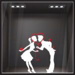 Αυτοκόλλητο βιτρίνας LOVE COUPLE