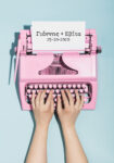 Πίνακας σε καμβά LOVE TYPEWRITER