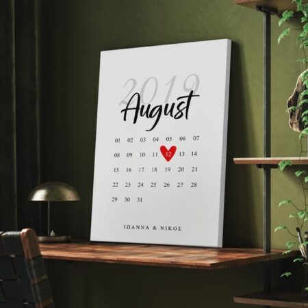 Πίνακας σε καμβά LOVE CALENDAR - Αγαπη - Ερωτας