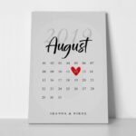 Πίνακας σε καμβά LOVE CALENDAR