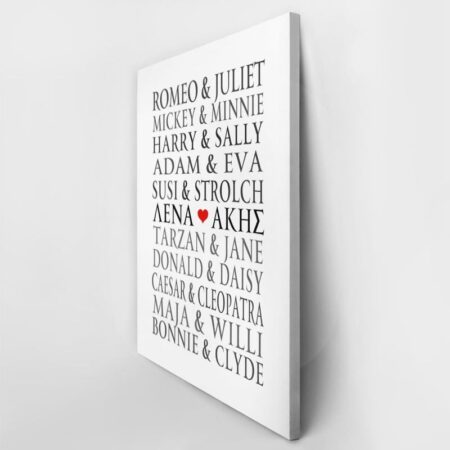 Πινακας σε καμβά LOVE COUPLES - Αγαπη - Ερωτας Sticky 3