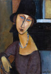 Πινακας σε καμβά MODIGLIANI - JEANNE HEBUTERNE WITH HAT AND NECKLACE