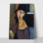 Πινακας σε καμβά MODIGLIANI - JEANNE HEBUTERNE WITH HAT AND NECKLACE