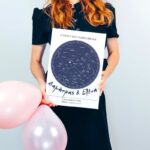 Πίνακας σε καμβά STARS LOVE white