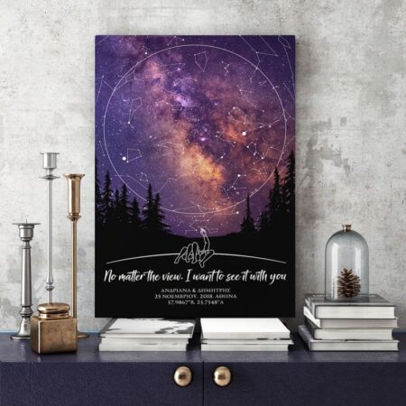 Πίνακας σε καμβά STAR VIEW - Αγαπη - Ερωτας