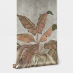 Αυτοκόλλητη Ταπετσαρία τοίχου TROPICAL LEAVES ON CONCRETE