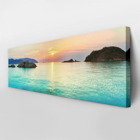 Πίνακας Πανοραμικός TURQUOISE SUNSET - Νησια Sticky 3