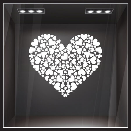 Aυτοκόλλητο βιτρίνας VALENTINE HEART - Αγίου Βαλεντίνου Sticky 2