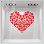Aυτοκόλλητο βιτρίνας VALENTINE HEART