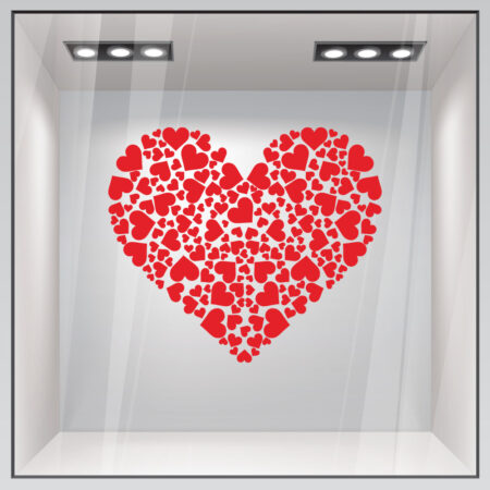 Aυτοκόλλητο βιτρίνας VALENTINE HEART