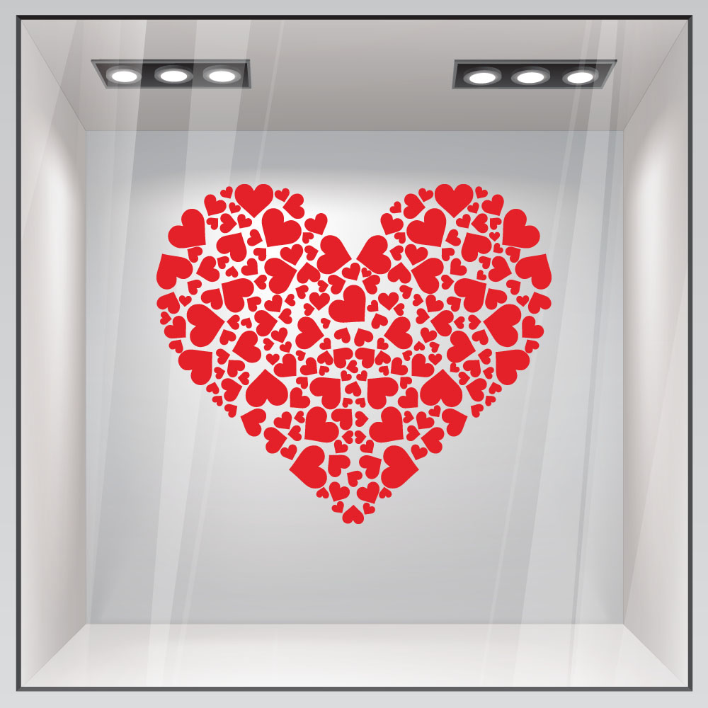 Aυτοκόλλητο βιτρίνας VALENTINE HEART