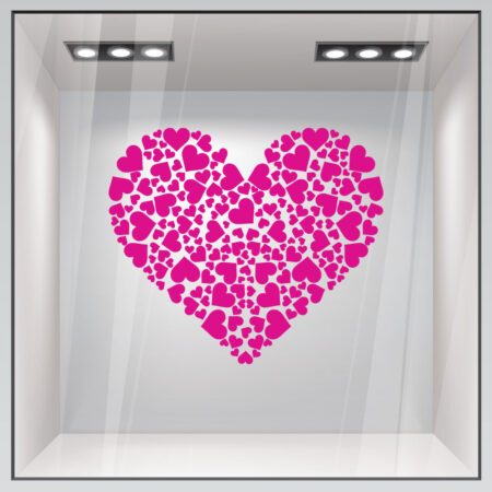 Aυτοκόλλητο βιτρίνας VALENTINE HEART - Αγίου Βαλεντίνου Sticky 1