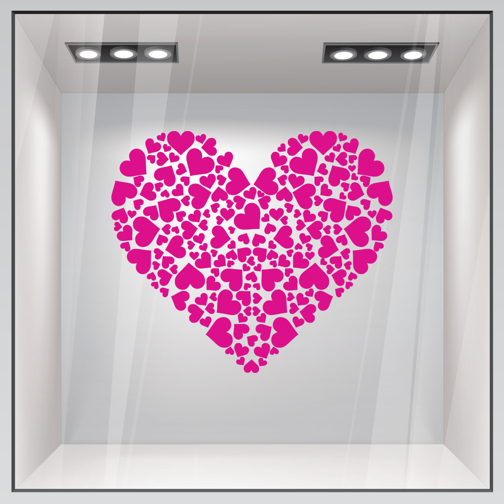 Aυτοκόλλητο βιτρίνας VALENTINE HEART