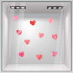 Αυτοκόλλητο Βιτρίνας VALENTINE HEARTS WINDOW