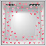 Αυτοκόλλητο βιτρίνας WATERCOLOR HEARTS
