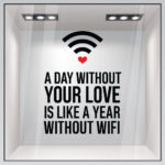 Αυτοκόλλητο βιτρίνας WIFI LOVE