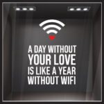 Αυτοκόλλητο βιτρίνας WIFI LOVE
