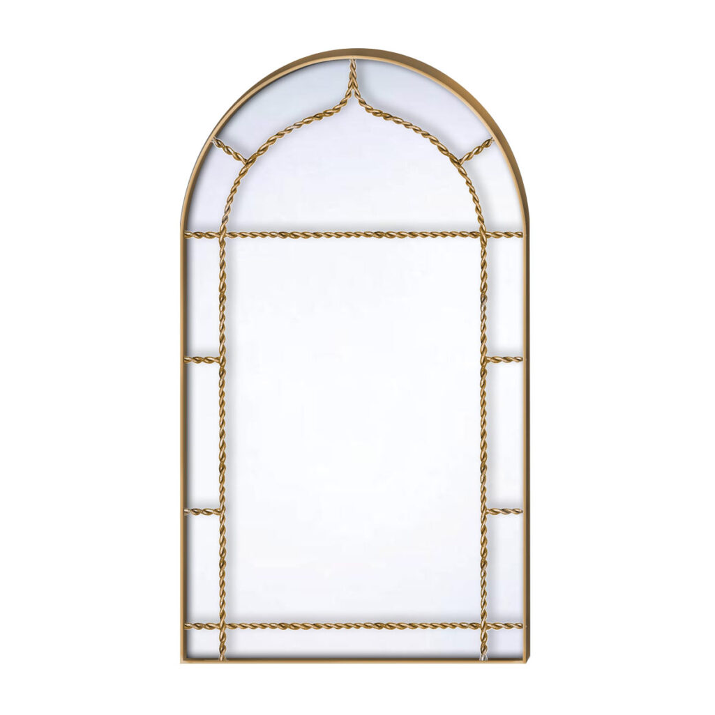 Καθρέπτης Τοίχου Χρυσό Μέταλλο 50x86x1.5cm