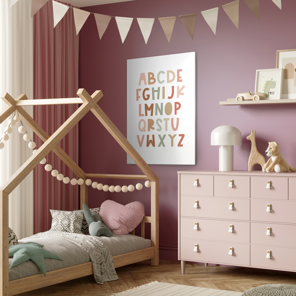 Πινακας σε καμβά ALPHABET PASTEL