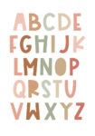 Πινακας σε καμβά ALPHABET PASTEL