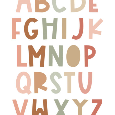 Πινακας σε καμβά ALPHABET PASTEL - Παιδικοι και set Sticky 5