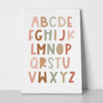 Πινακας σε καμβά ALPHABET PASTEL