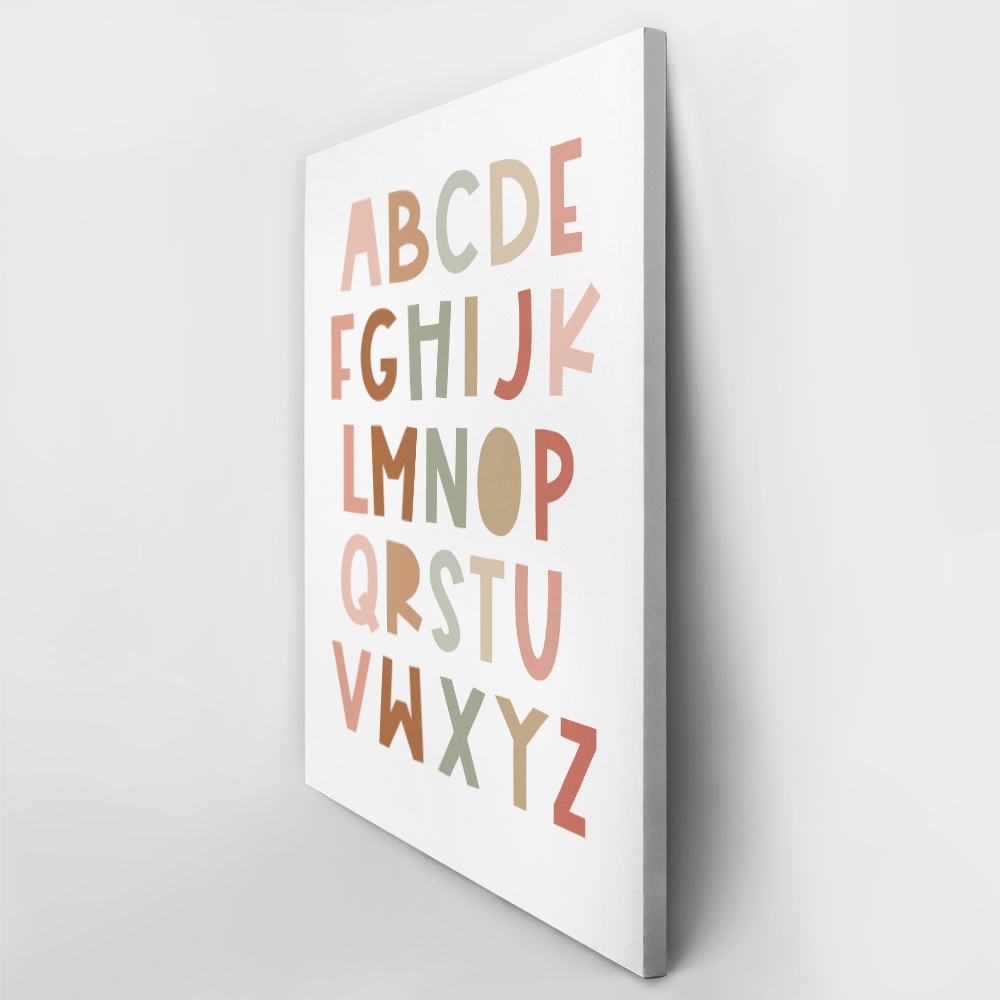 Πινακας σε καμβά ALPHABET PASTEL