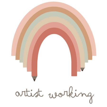 Πινακας σε καμβά ARTIST WORKING - Παιδικοι και set Sticky 5