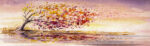 Πίνακας Πανοραμικός σε καμβά AUTUMN TREE IN WIND