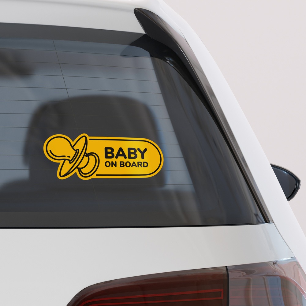 Αυτοκολλητο Αυτοκινητου BABY ON BOARD PACIFIER