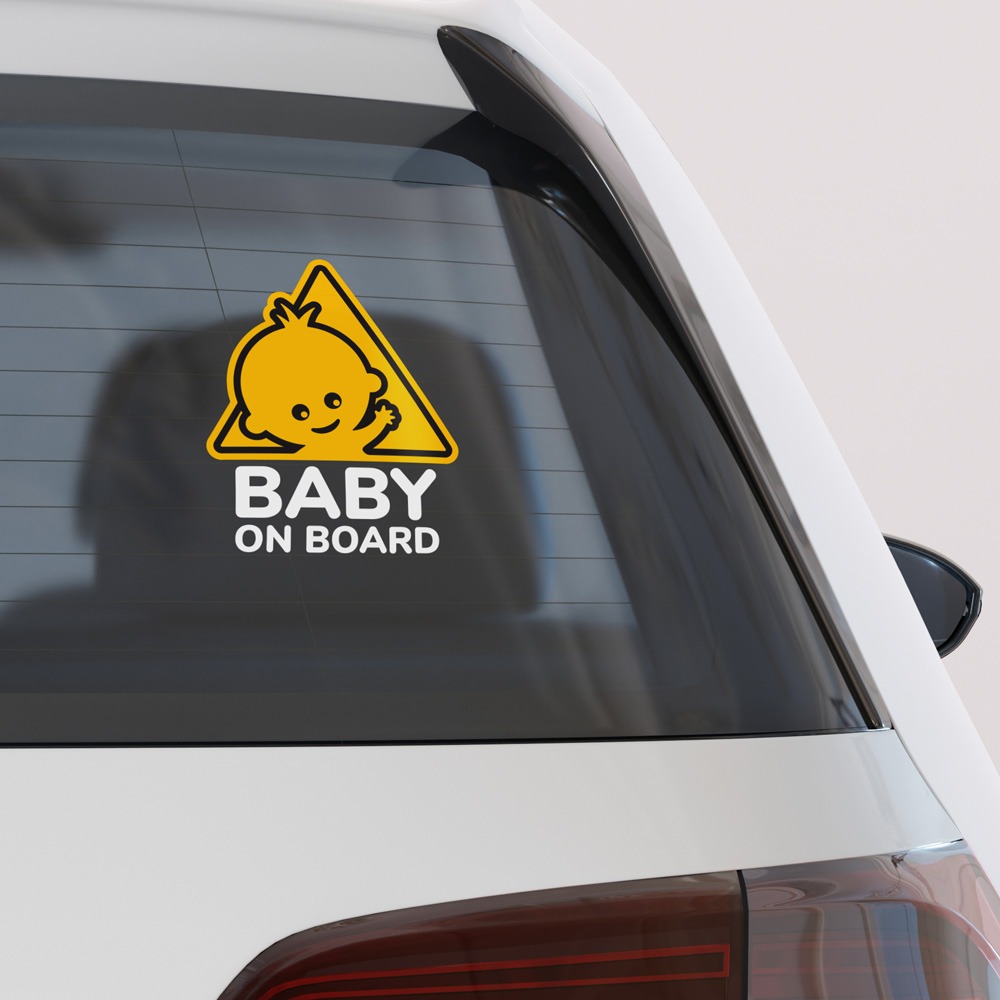 Αυτοκολλητο Αυτοκινητου BABY ON BOARD WAVING
