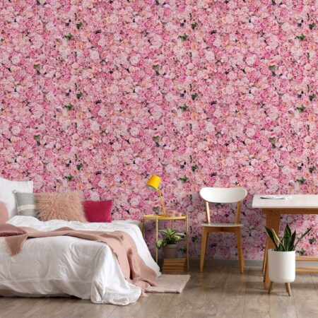 Αυτοκόλλητη Ταπετσαρία τοίχου BEAUTIFUL PINK FLOWERS - Floral - Λουλουδια