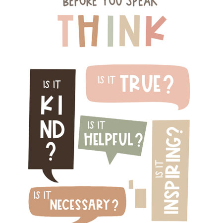Πινακας σε καμβά BEFORE YOU SPEAK - Παιδικοι και set Sticky 5